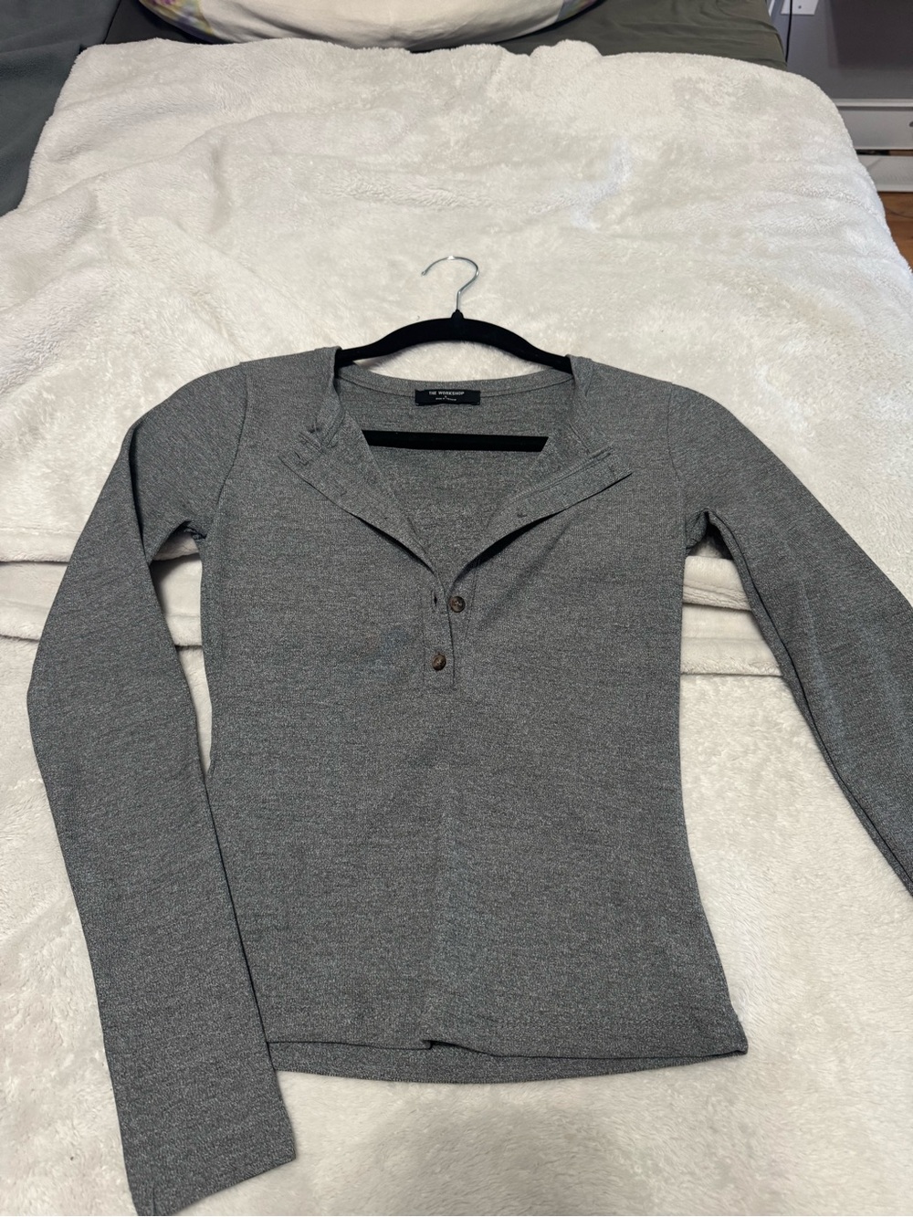 Workshop Republic Clothing Gray Women's Cardigan - Lightweight Knit